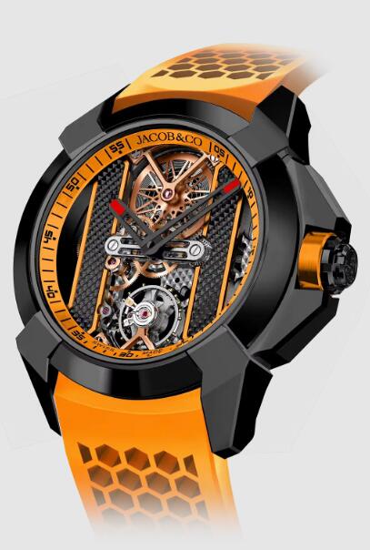 Jacob & Co Replica watch EPIC X STEEL - Orange INNER RING EX120.11.AI.AB.A